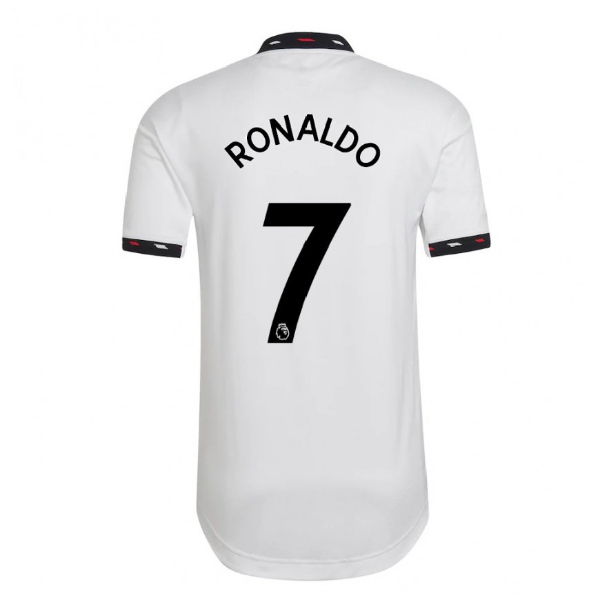 Kandiny Kinder Cristiano Ronaldo #7 Weiß Auswärtstrikot Trikot 2022/23 T-shirt