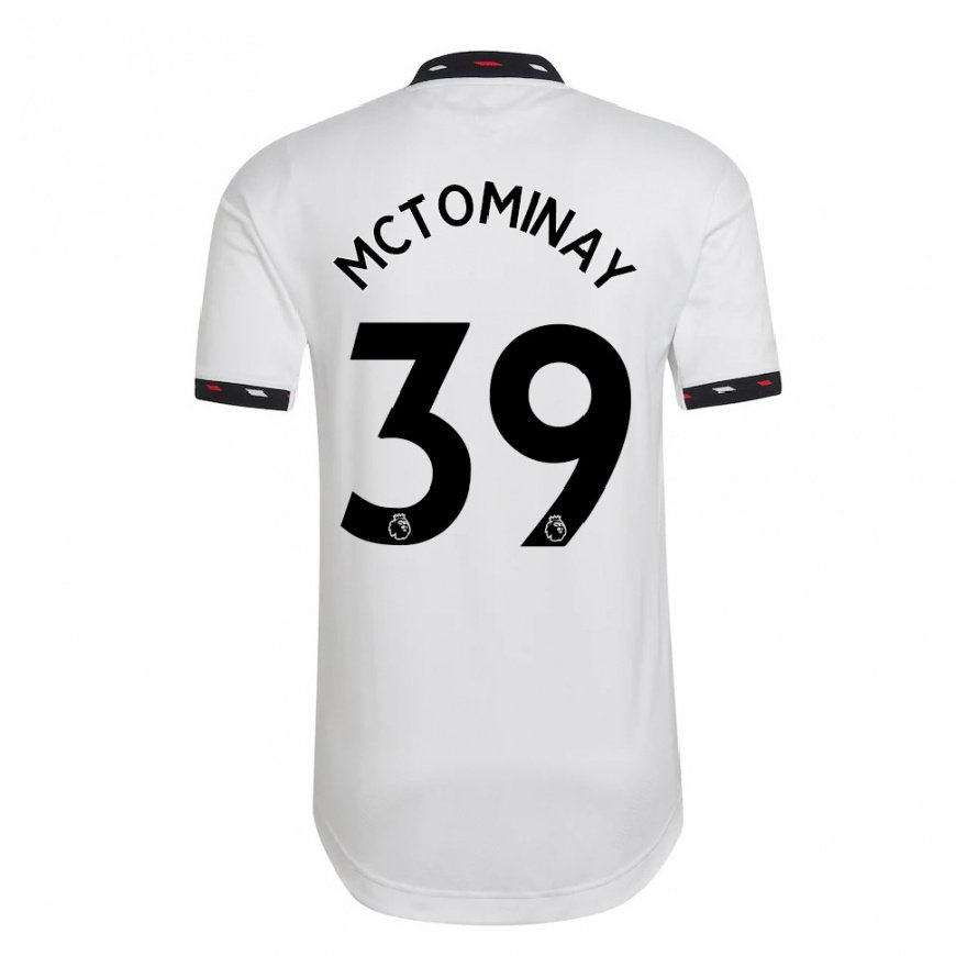 Kandiny Kinder Scott Mctominay #39 Weiß Auswärtstrikot Trikot 2022/23 T-shirt
