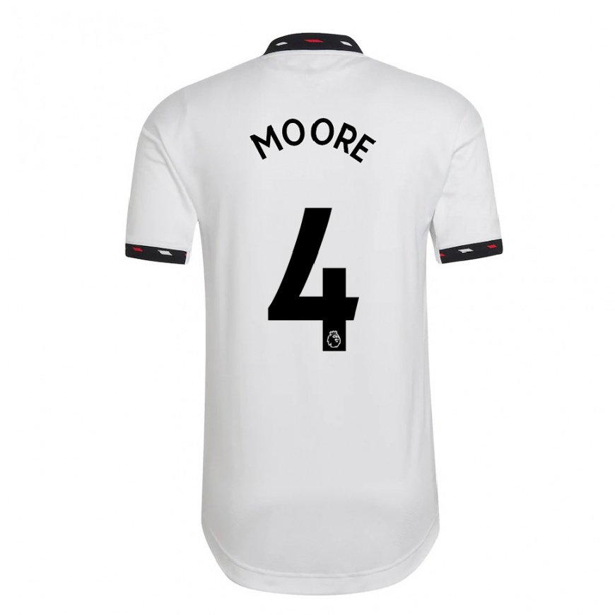 Kandiny Kinder Jade Moore #4 Weiß Auswärtstrikot Trikot 2022/23 T-shirt