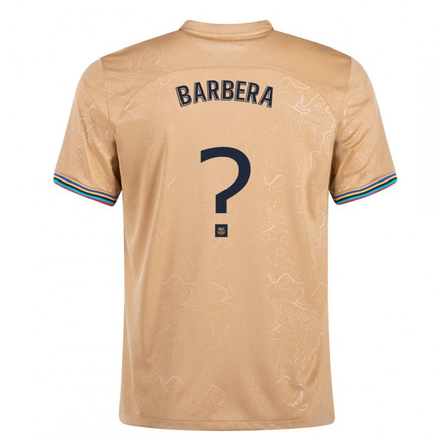 Kandiny Kinder Victor Barbera #0 Gold Auswärtstrikot Trikot 2022/23 T-shirt