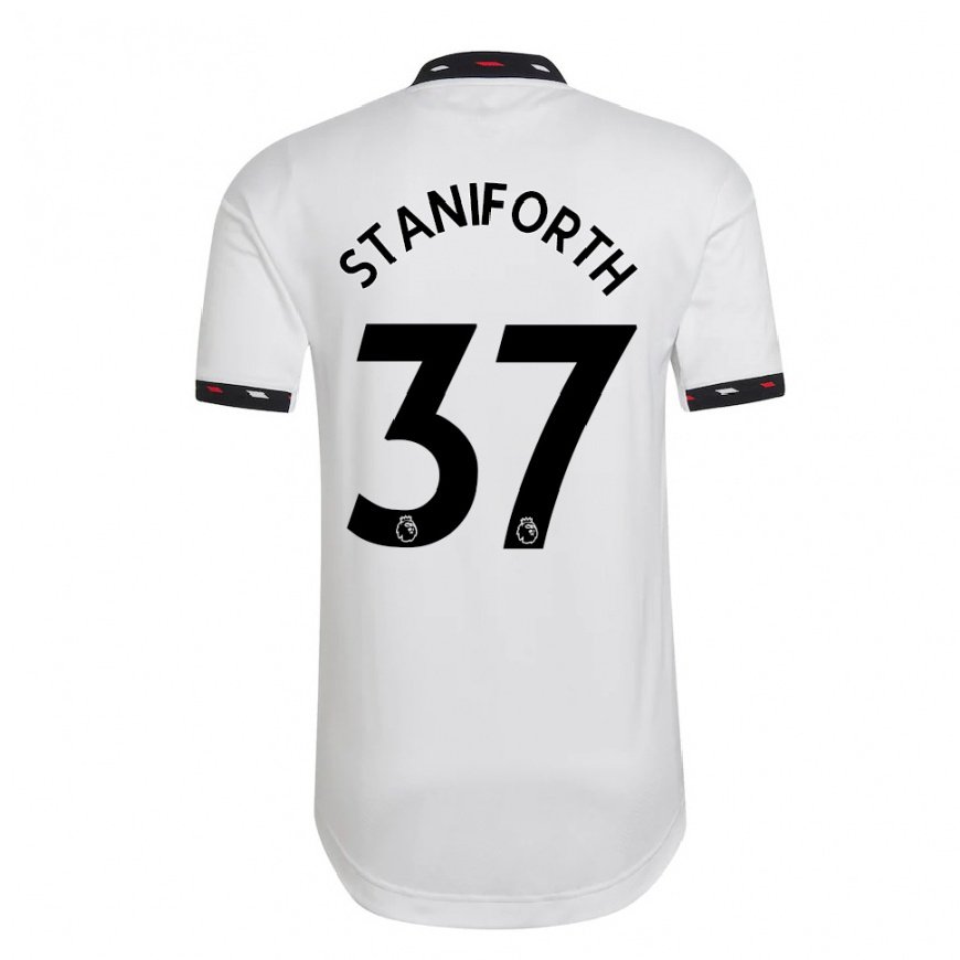Kandiny Kinder Lucy Staniforth #37 Weiß Auswärtstrikot Trikot 2022/23 T-shirt