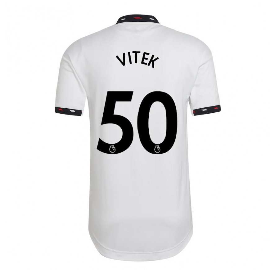 Kandiny Kinder Radek Vitek #50 Weiß Auswärtstrikot Trikot 2022/23 T-shirt