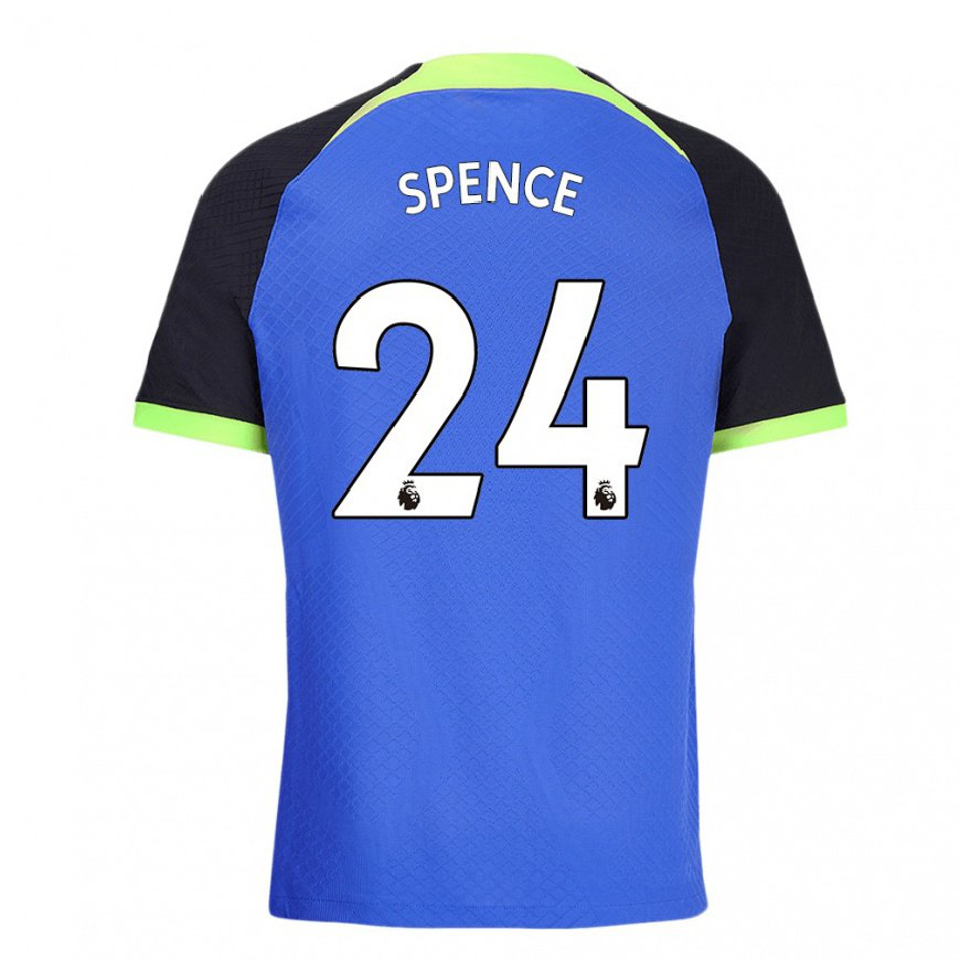 Kandiny Kinder Djed Spence #24 Blau Grün Auswärtstrikot Trikot 2022/23 T-shirt