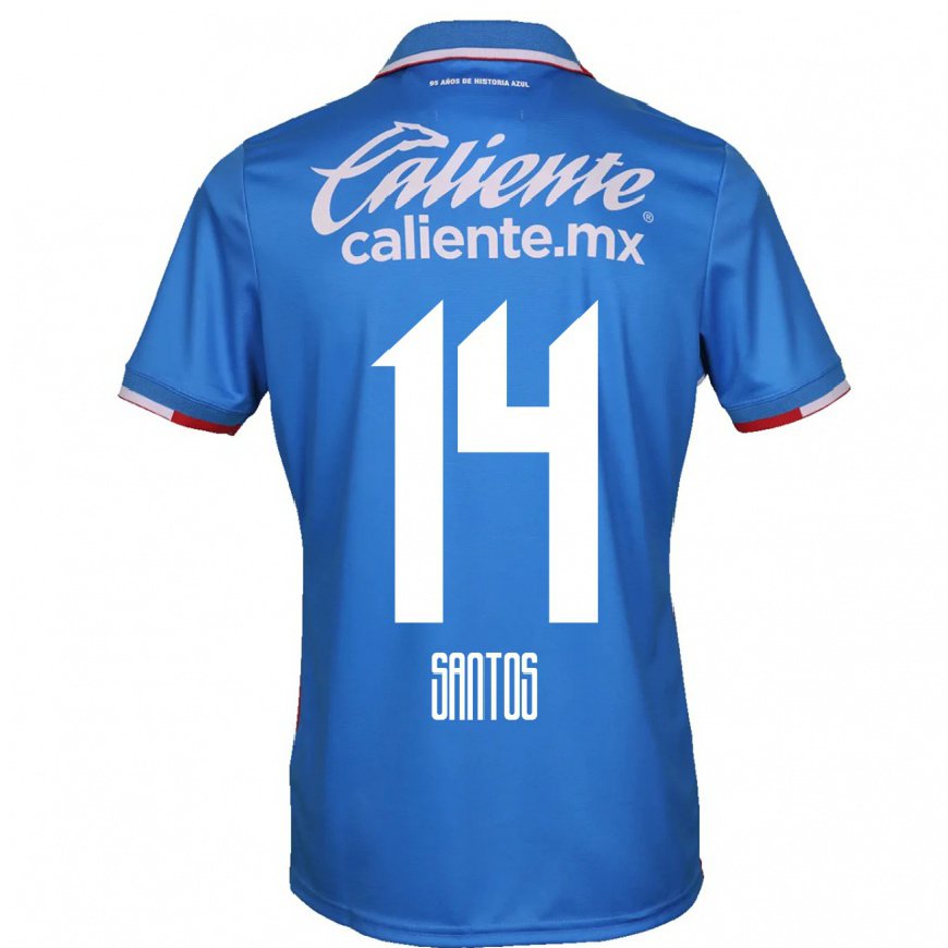 Kandiny Herren Eleisa Santos #14 Azurblau Heimtrikot Trikot 2022/23 T-shirt