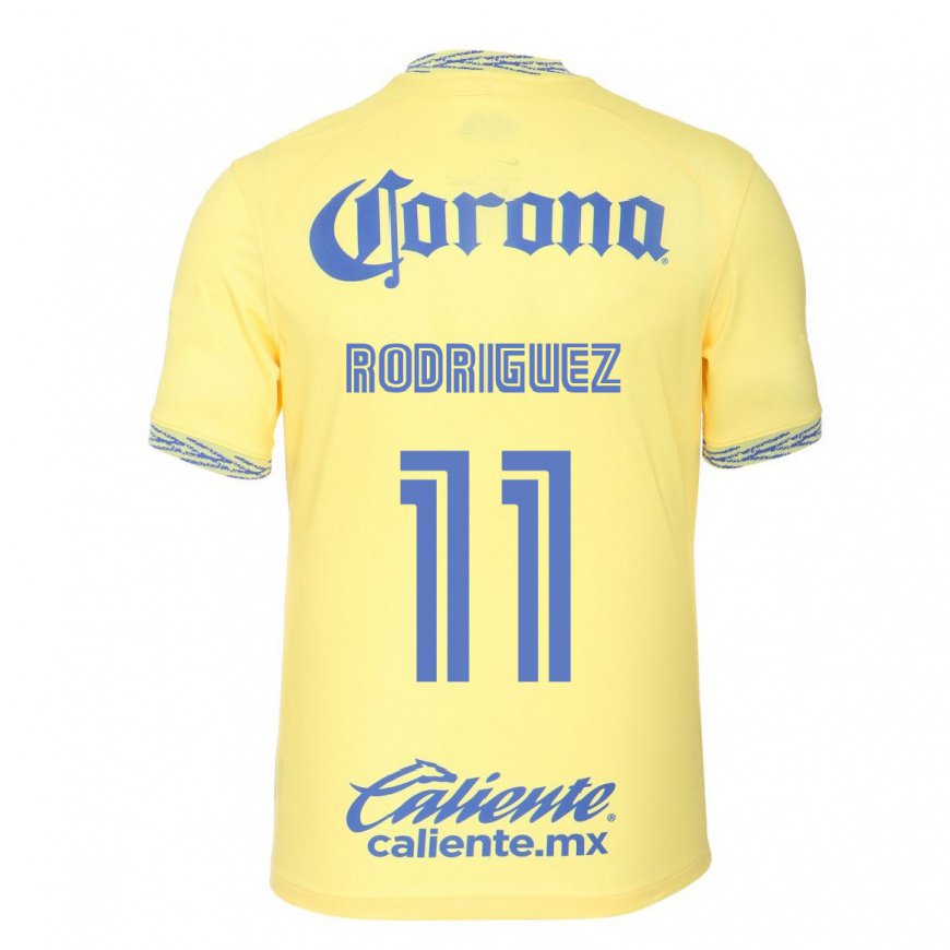 Kandiny Herren Jonathan Rodriguez #11 Zitronengelb Heimtrikot Trikot 2022/23 T-shirt