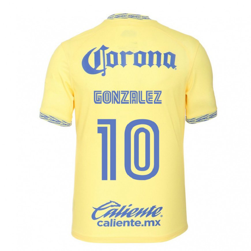 Kandiny Herren Alison Gonzalez #10 Zitronengelb Heimtrikot Trikot 2022/23 T-shirt