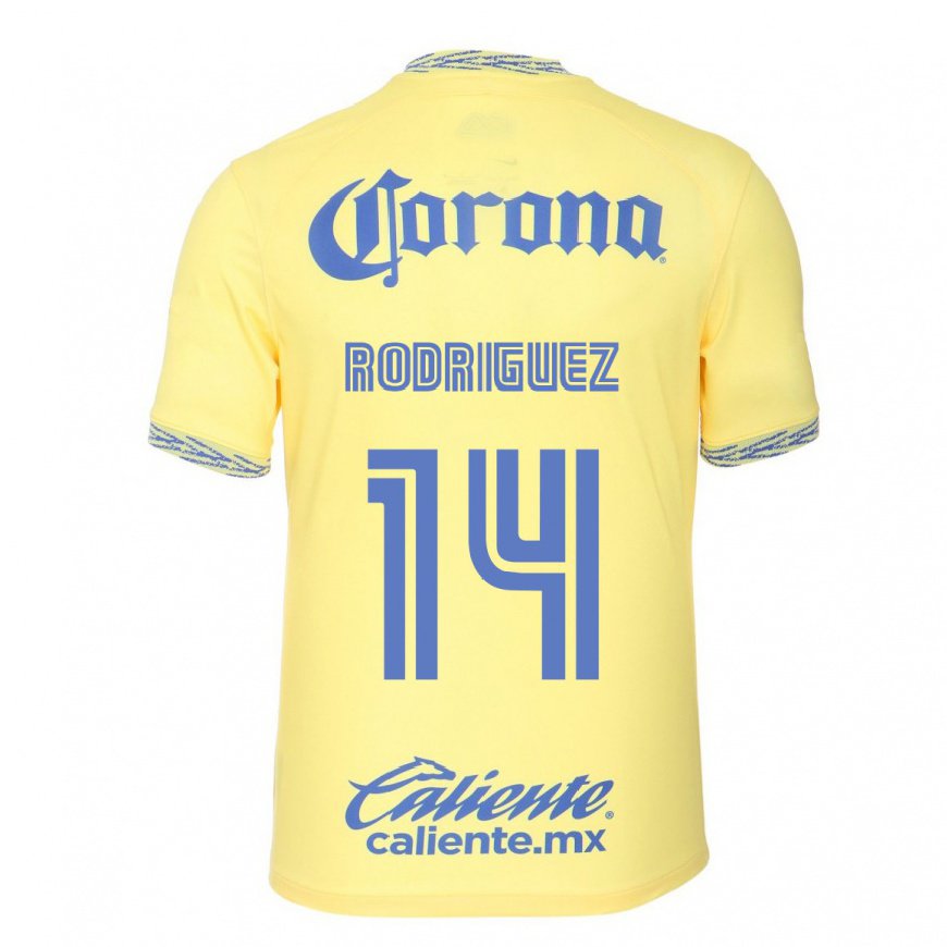 Kandiny Herren Monica Rodriguez #14 Zitronengelb Heimtrikot Trikot 2022/23 T-shirt