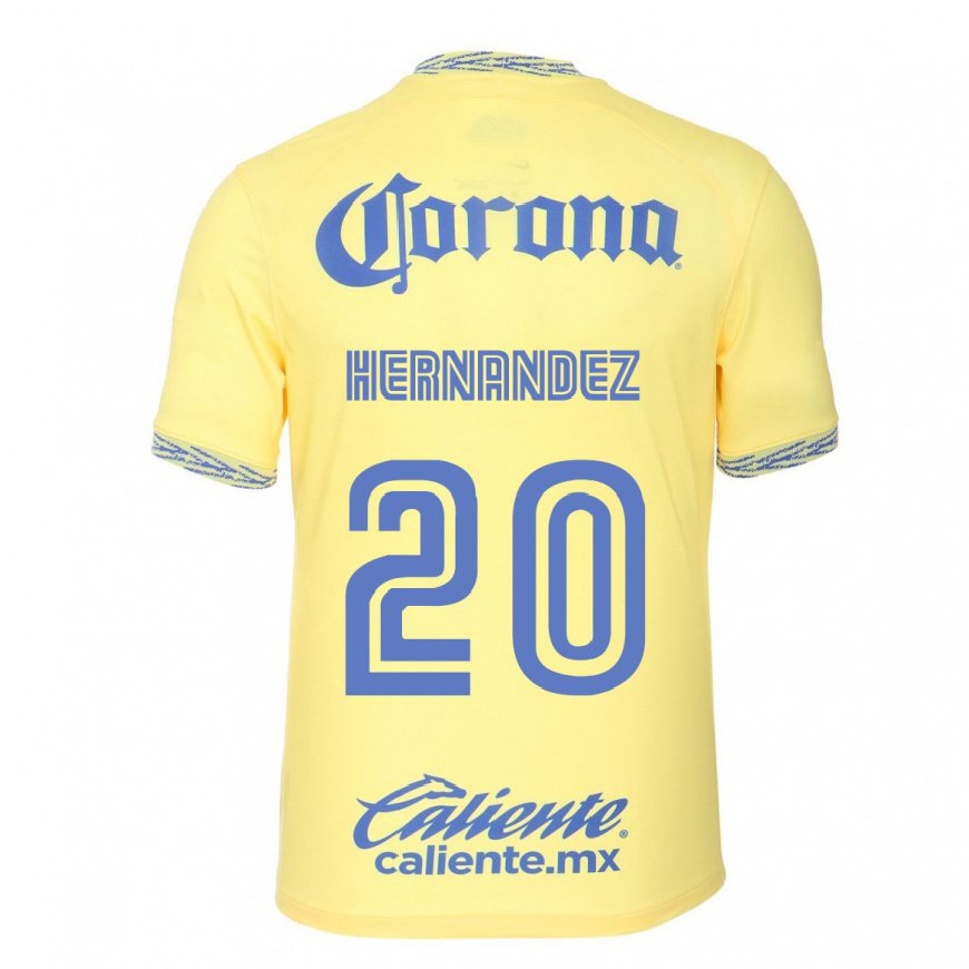 Kandiny Herren Nicki Hernandez #20 Zitronengelb Heimtrikot Trikot 2022/23 T-shirt