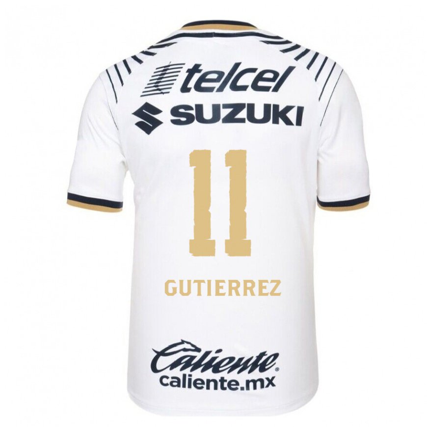 Kandiny Herren Carlos Gutierrez #11 Weißes Denim Heimtrikot Trikot 2022/23 T-shirt