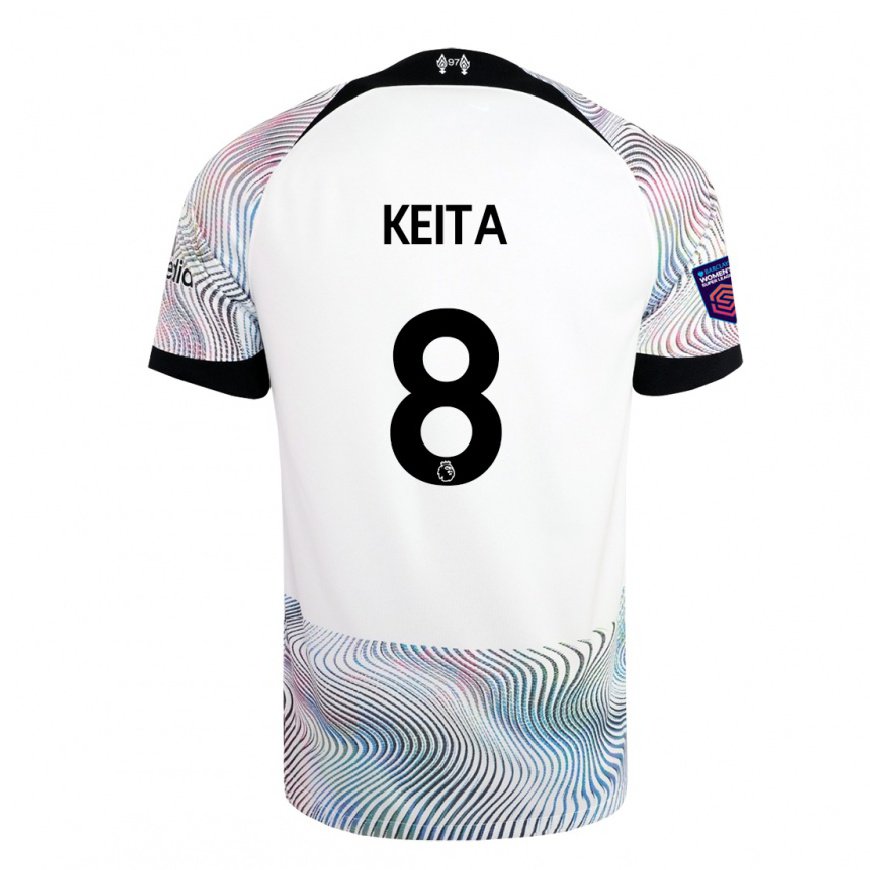 Kandiny Herren Naby Keïta #8 Weiß Bunt Auswärtstrikot Trikot 2022/23 T-shirt