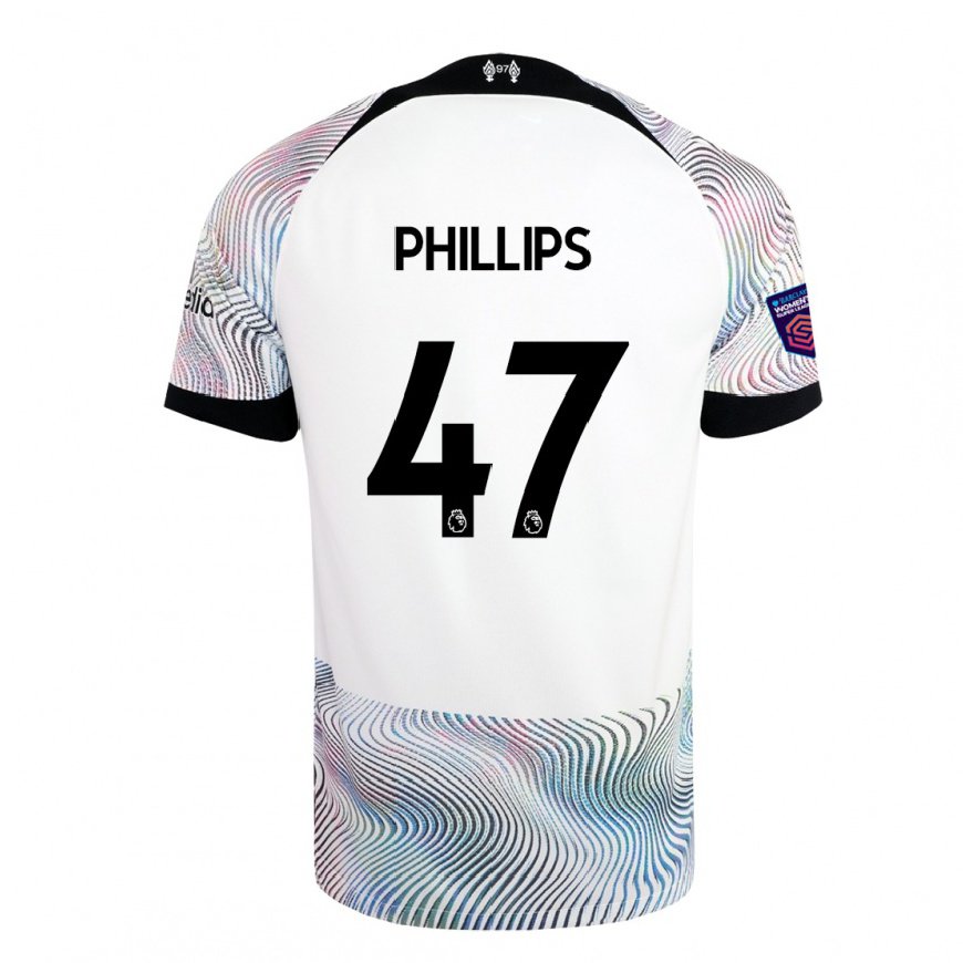 Kandiny Herren Nathaniel Phillips #47 Weiß Bunt Auswärtstrikot Trikot 2022/23 T-shirt