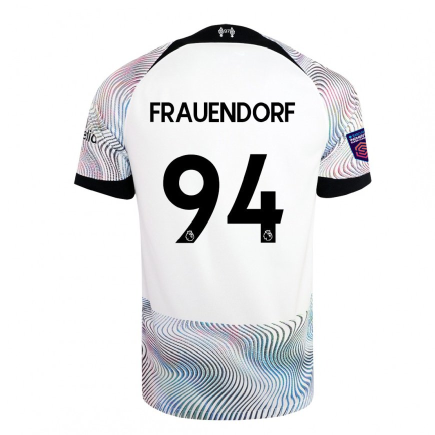 Kandiny Herren Melkamu Frauendorf #94 Weiß Bunt Auswärtstrikot Trikot 2022/23 T-shirt