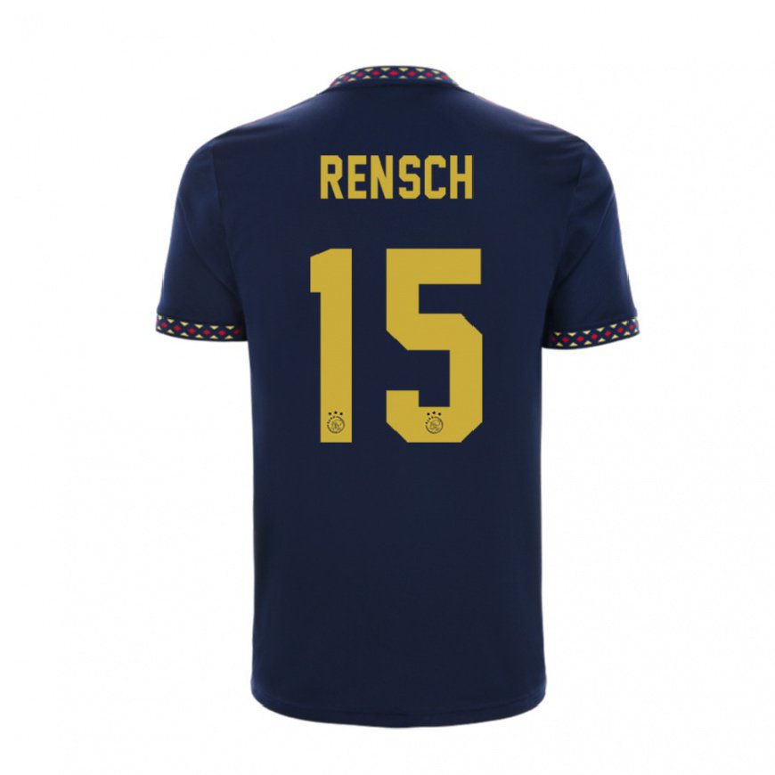 Kandiny Herren Devyne Rensch #15 Dunkelblau Auswärtstrikot Trikot 2022/23 T-shirt