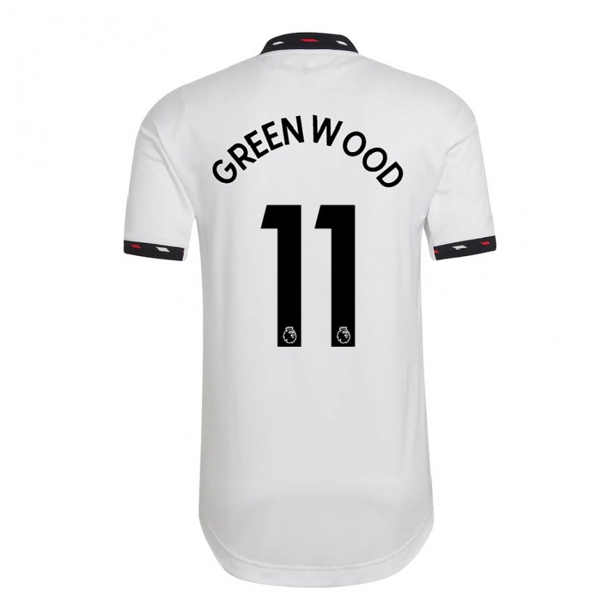 Kandiny Herren Mason Greenwood #11 Weiß Auswärtstrikot Trikot 2022/23 T-shirt