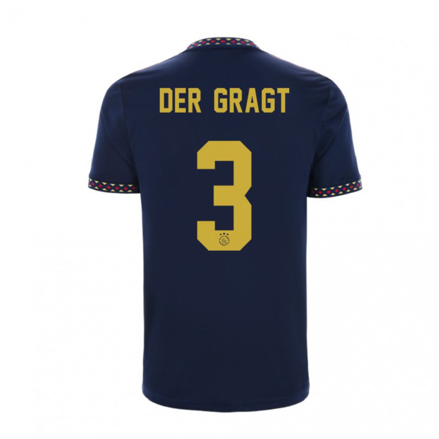 Kandiny Herren Stefanie Van Der Gragt #3 Dunkelblau Auswärtstrikot Trikot 2022/23 T-shirt