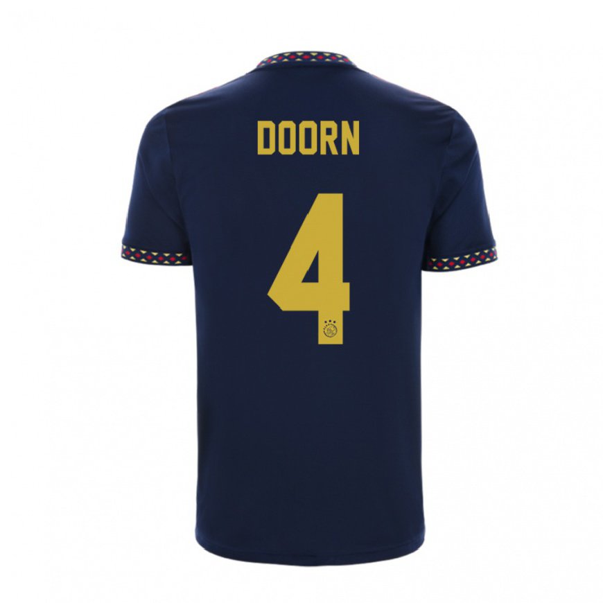 Kandiny Herren Lisa Doorn #4 Dunkelblau Auswärtstrikot Trikot 2022/23 T-shirt