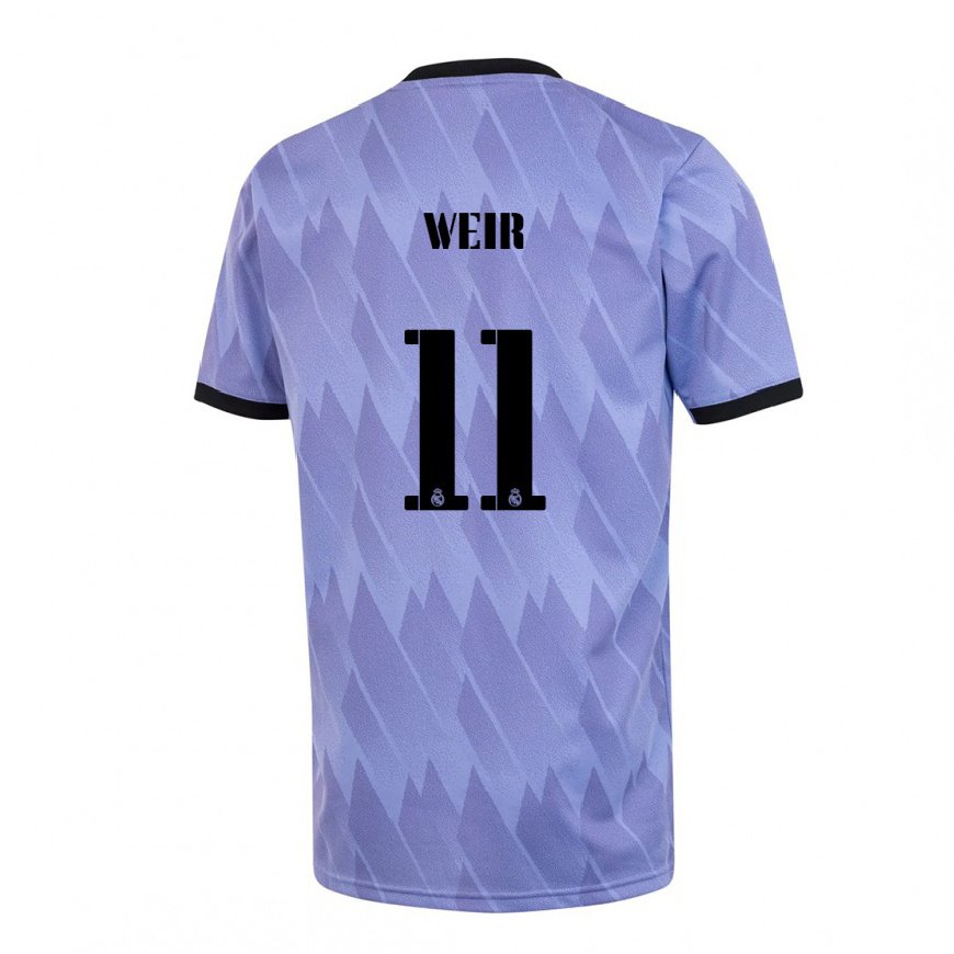 Kandiny Herren Caroline Weir #11 Lila Schwarz Auswärtstrikot Trikot 2022/23 T-shirt