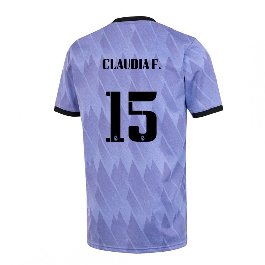 Kandiny Herren Claudia Florentino #15 Lila Schwarz Auswärtstrikot Trikot 2022/23 T-shirt