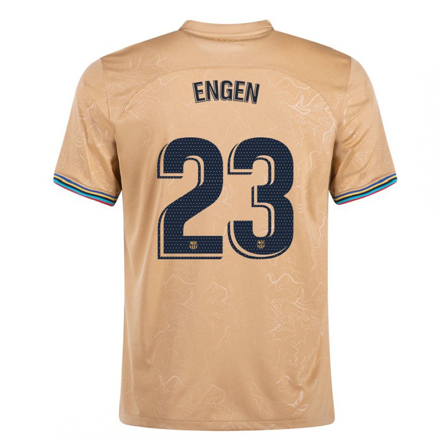 Kandiny Herren Ingrid Engen #23 Gold Auswärtstrikot Trikot 2022/23 T-Shirt