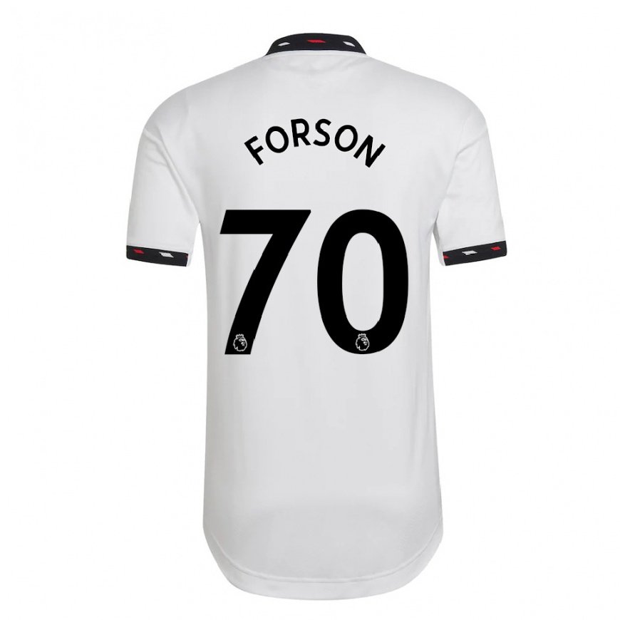 Kandiny Herren Omari Forson #70 Weiß Auswärtstrikot Trikot 2022/23 T-shirt