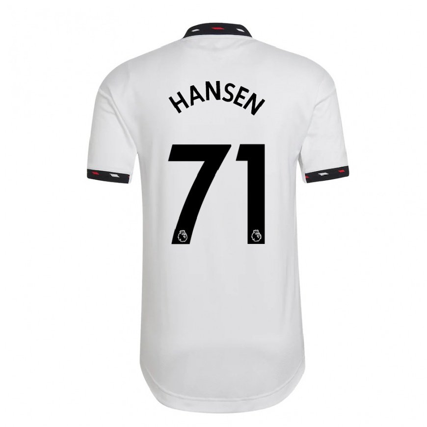 Kandiny Herren Isak Hansen-aaroen #71 Weiß Auswärtstrikot Trikot 2022/23 T-shirt