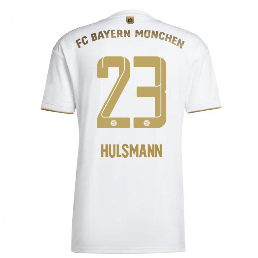 Kandiny Herren Tom Hulsmann #23 Weißes Gold Auswärtstrikot Trikot 2022/23 T-Shirt