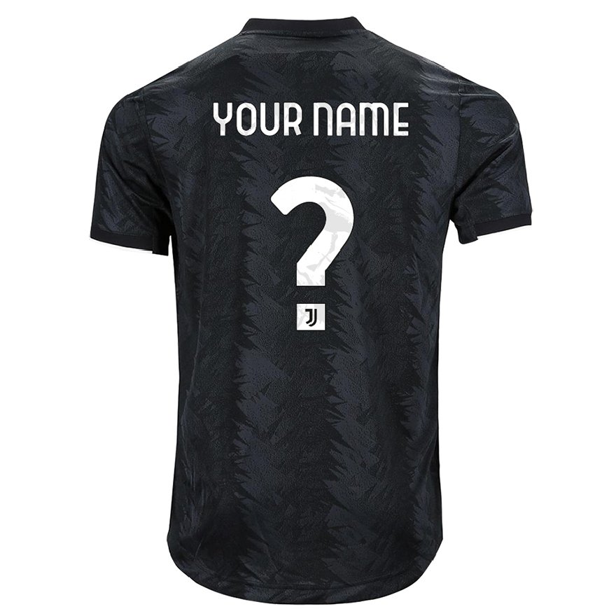 Kandiny Herren Ihren Namen #0 Dunkles Schwarz Auswärtstrikot Trikot 2022/23 T-Shirt
