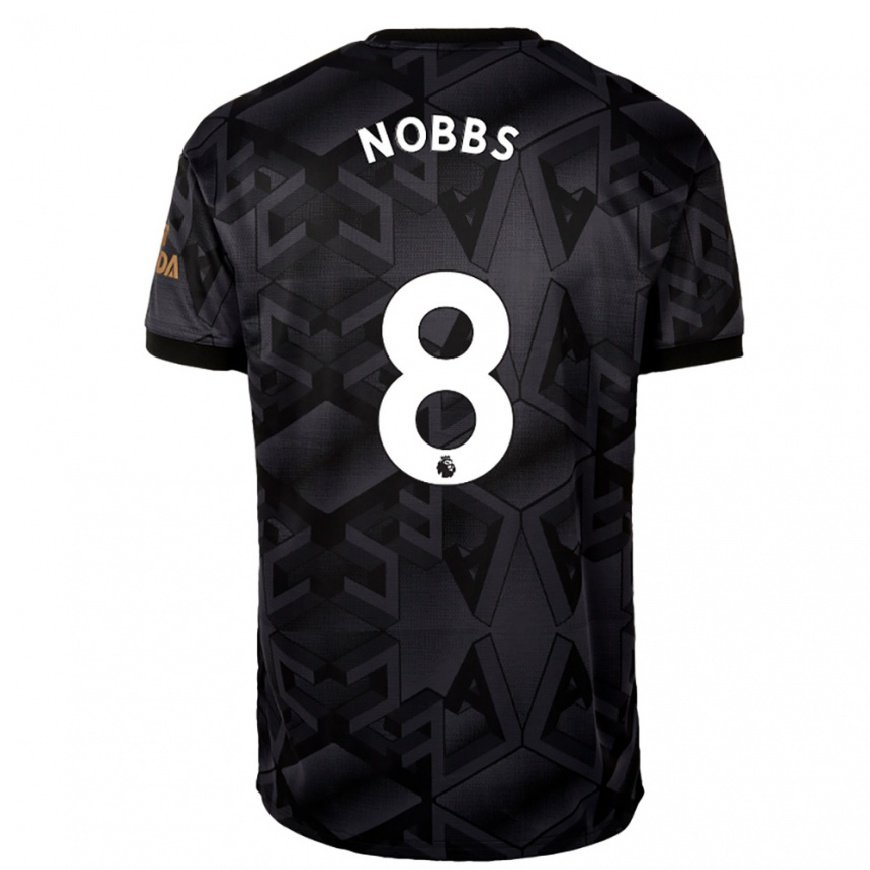 Kandiny Herren Nobbs #8 Schwarz Grau Auswärtstrikot Trikot 2022/23 T-shirt