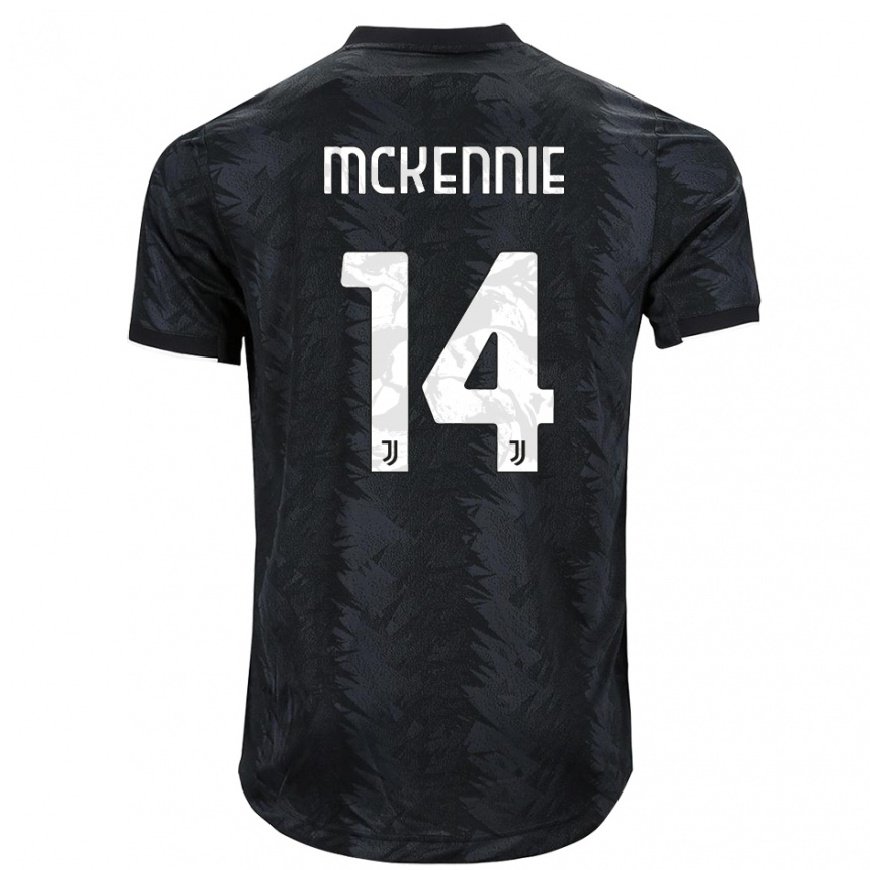 Kandiny Herren Weston McKennie #14 Dunkles Schwarz Auswärtstrikot Trikot 2022/23 T-Shirt