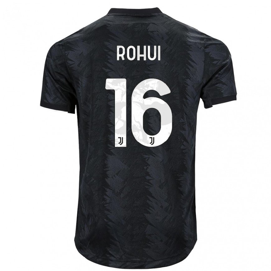Kandiny Herren Jonas Rohui #16 Dunkles Schwarz Auswärtstrikot Trikot 2022/23 T-Shirt