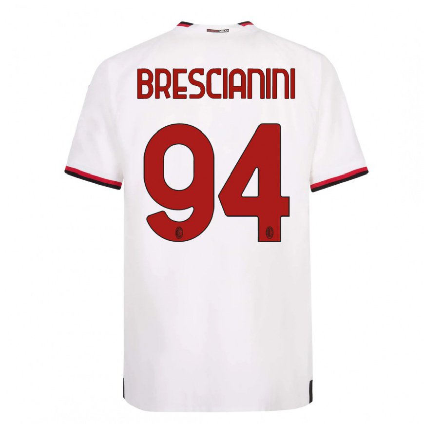 Kandiny Herren Marco Brescianini #94 Weiß Rot Auswärtstrikot Trikot 2022/23 T-Shirt