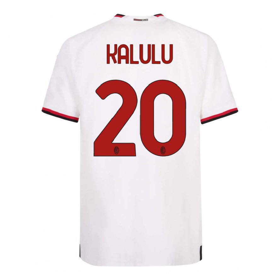 Kandiny Herren Pierre Kalulu #20 Weiß Rot Auswärtstrikot Trikot 2022/23 T-Shirt