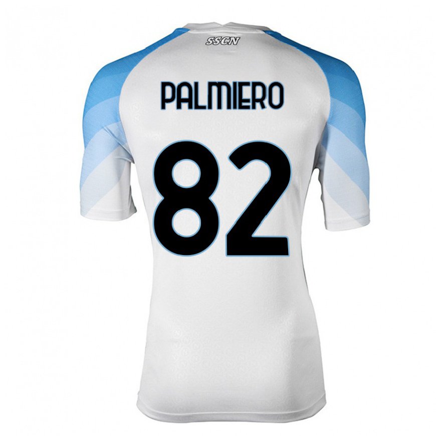 Kandiny Herren Luca Palmiero #82 Weiß Himmelblau Auswärtstrikot Trikot 2022/23 T-Shirt