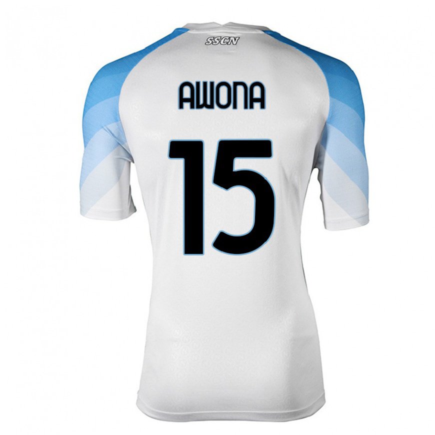 Kandiny Herren Aurelle Awona #15 Weiß Himmelblau Auswärtstrikot Trikot 2022/23 T-Shirt