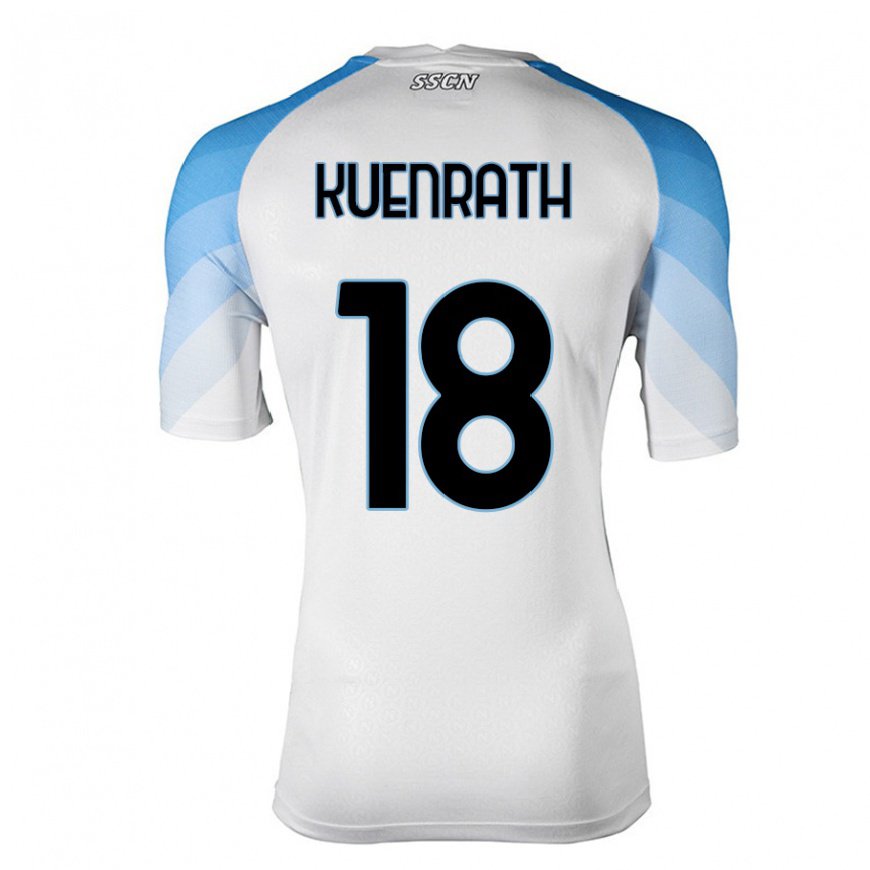 Kandiny Herren Melanie Kuenrath #18 Weiß Himmelblau Auswärtstrikot Trikot 2022/23 T-Shirt