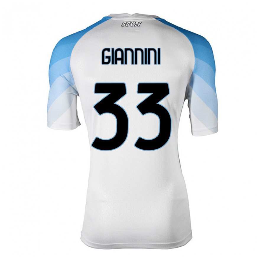 Kandiny Herren Enrico Giannini #33 Weiß Himmelblau Auswärtstrikot Trikot 2022/23 T-Shirt