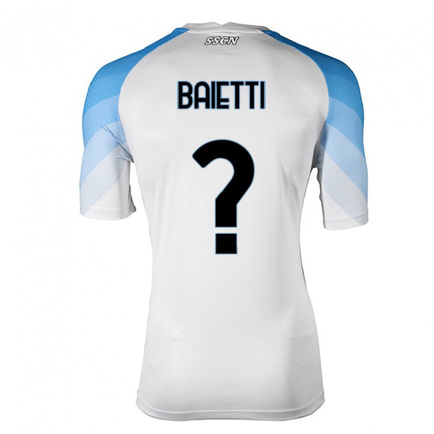 Kandiny Herren Francesco Baietti #0 Weiß Himmelblau Auswärtstrikot Trikot 2022/23 T-Shirt