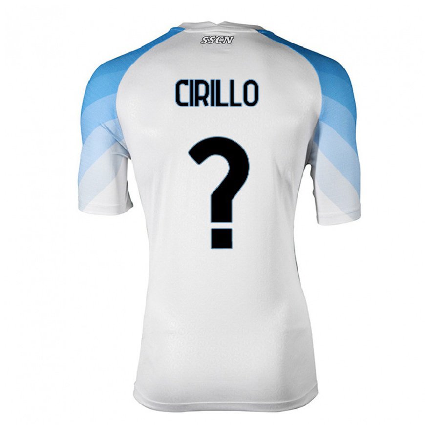 Kandiny Herren Gioele Cirillo #0 Weiß Himmelblau Auswärtstrikot Trikot 2022/23 T-Shirt