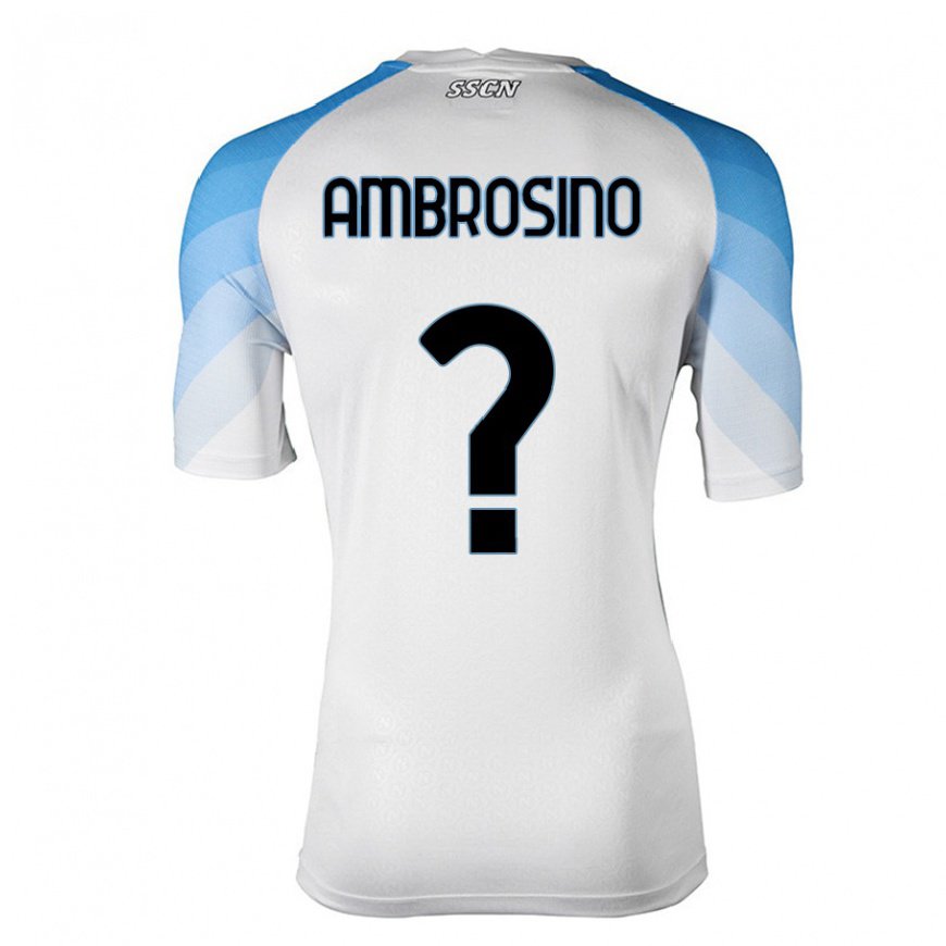 Kandiny Herren Ambrosino #0 Weiß Himmelblau Auswärtstrikot Trikot 2022/23 T-Shirt