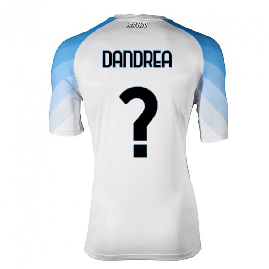Kandiny Herren Alessandro DAndrea #0 Weiß Himmelblau Auswärtstrikot Trikot 2022/23 T-Shirt
