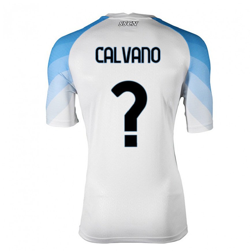 Kandiny Herren Giovanni Calvano #0 Weiß Himmelblau Auswärtstrikot Trikot 2022/23 T-Shirt