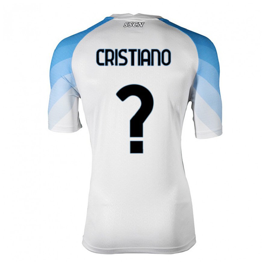 Kandiny Herren Carmine Cristiano #0 Weiß Himmelblau Auswärtstrikot Trikot 2022/23 T-Shirt