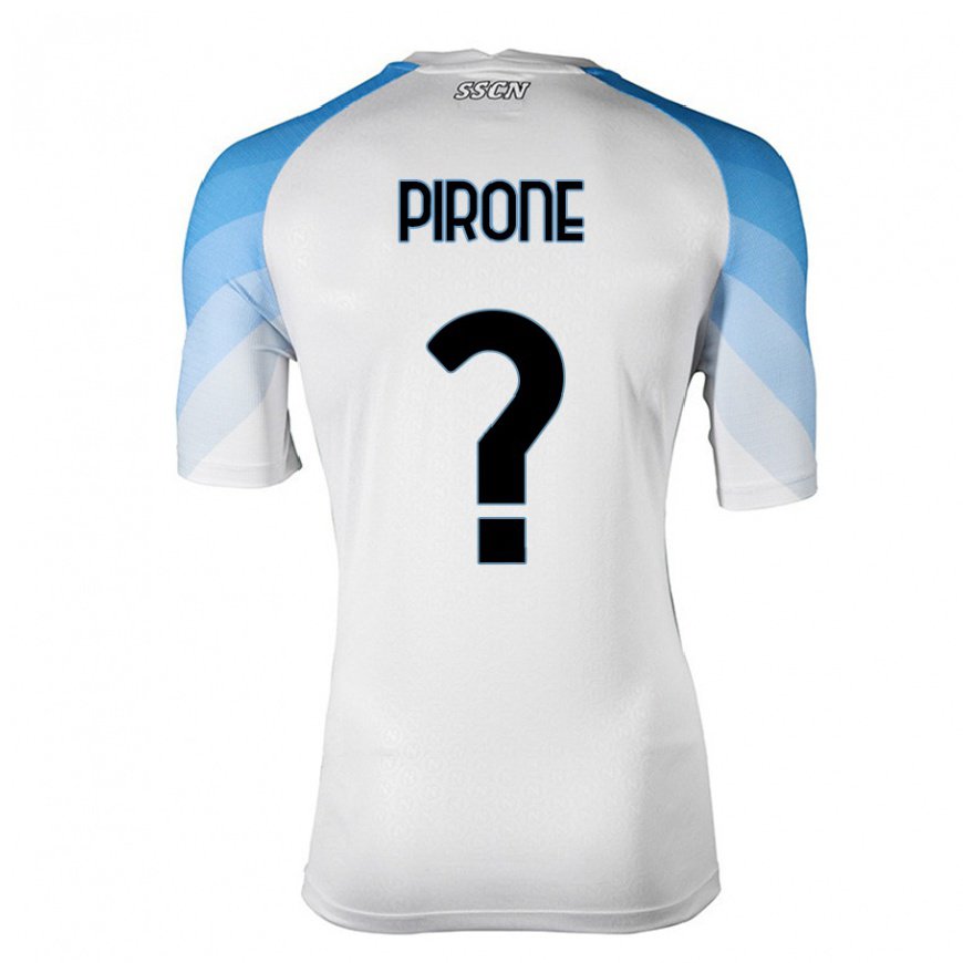 Kandiny Herren Francesco Pirone #0 Weiß Himmelblau Auswärtstrikot Trikot 2022/23 T-Shirt