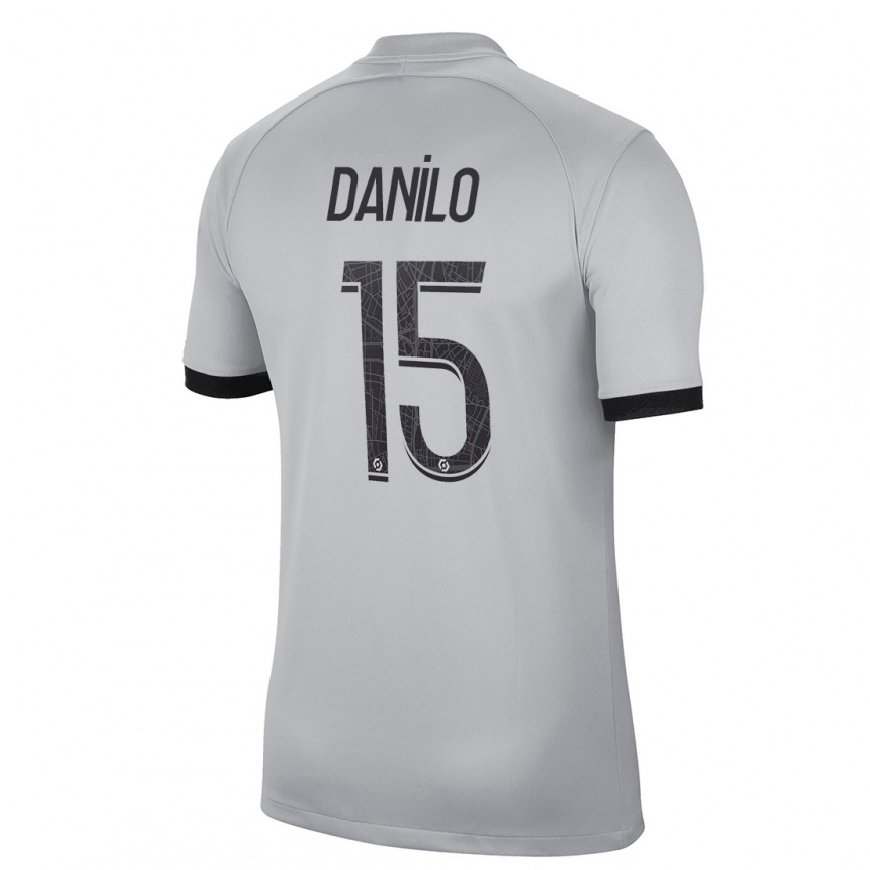 Kandiny Herren Danilo Pereira #15 Grau Auswärtstrikot Trikot 2022/23 T-Shirt