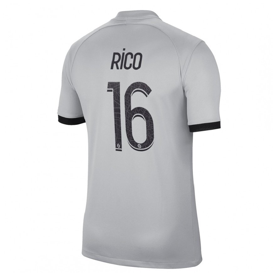 Kandiny Herren Sergio Rico #16 Grau Auswärtstrikot Trikot 2022/23 T-Shirt