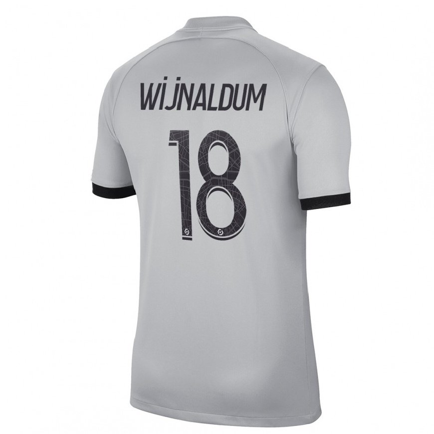 Kandiny Herren Georginio Wijnaldum #18 Grau Auswärtstrikot Trikot 2022/23 T-Shirt