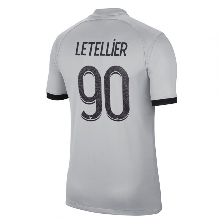 Kandiny Herren Alexandre Letellier #90 Grau Auswärtstrikot Trikot 2022/23 T-Shirt