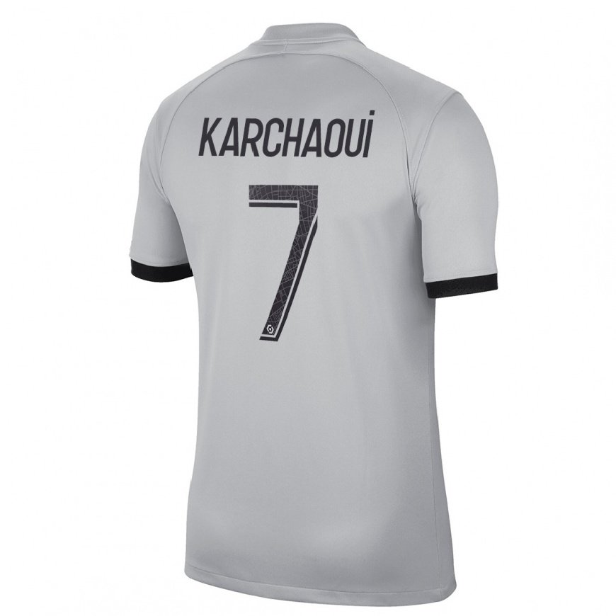 Kandiny Herren Sakina Karchaoui #7 Grau Auswärtstrikot Trikot 2022/23 T-Shirt