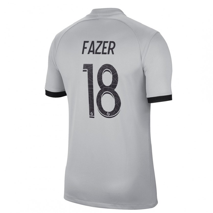 Kandiny Herren Laurina Fazer #18 Grau Auswärtstrikot Trikot 2022/23 T-Shirt