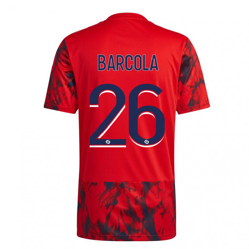 Kandiny Herren Bradley Barcola #26 Roter Raum Auswärtstrikot Trikot 2022/23 T-Shirt